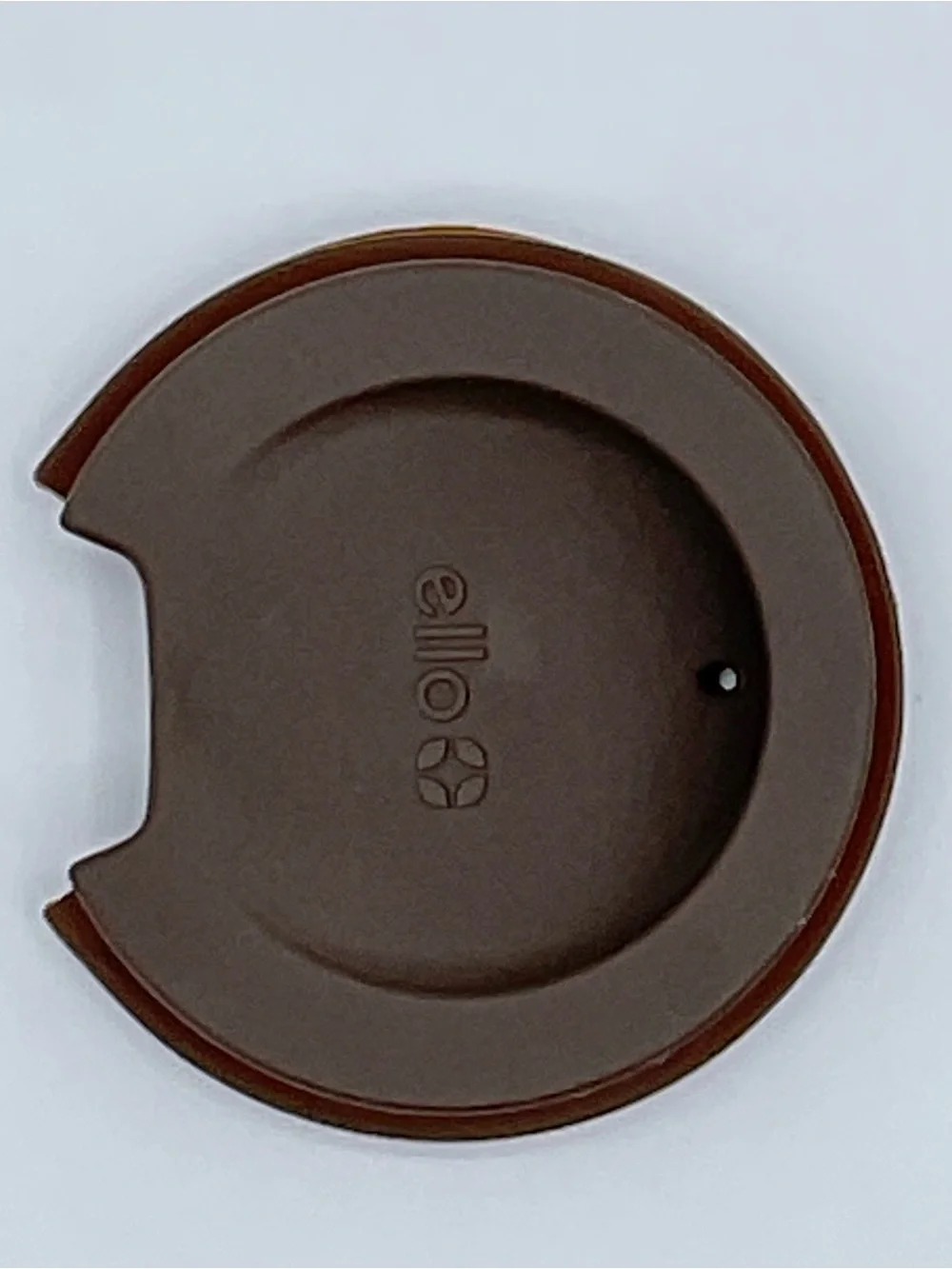 Ello Fulton 16 oz Ceramic Travel Mug White Wood Handle Copper Band Lid